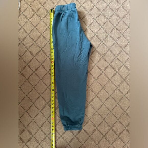 Lazypants slate blue jogger style sweatpants with elastic hem and waist. S - Picture 4 of 10